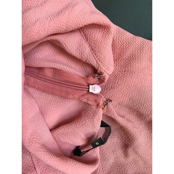 Cherokee Pink Size S Chiffon Reverse Collared Cutout Sleeveless Blouse Top Shirt - Picture 6 of 8